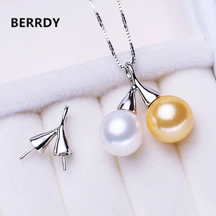 

2 PEARLS Fashion Pearl Pendant Mountings, Pendant Findings, Pendant Settings Jewelry Parts Fittings Jewellery Accessories