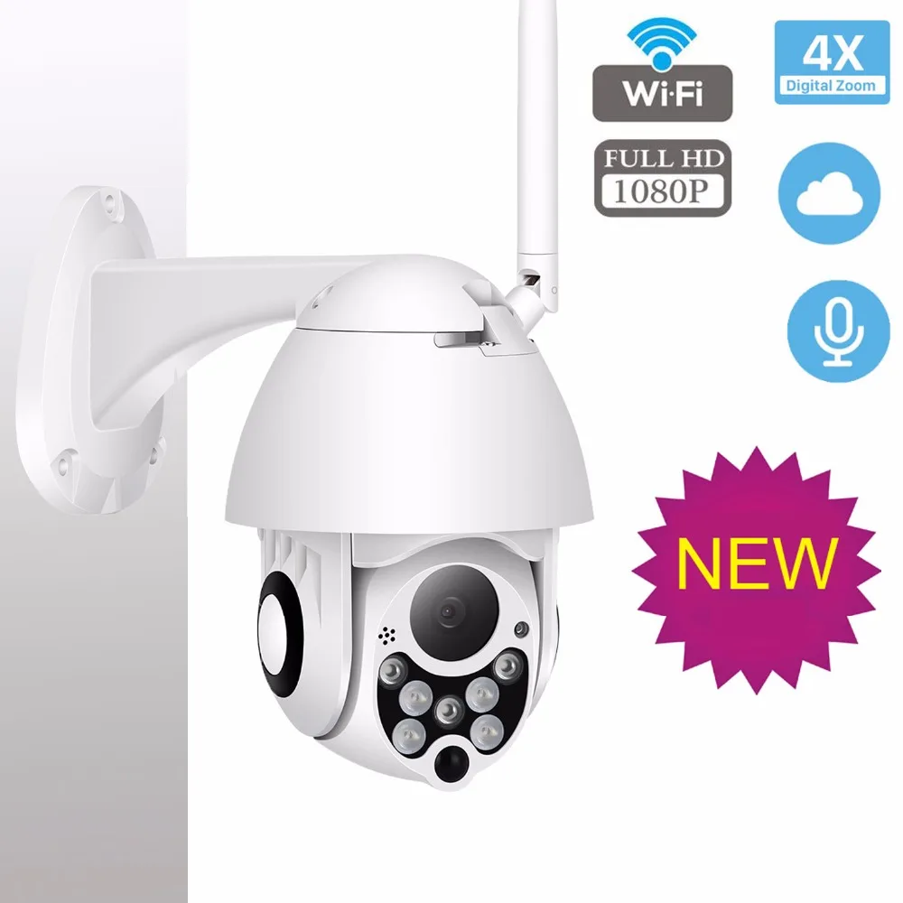 

PTZ IP Camera WIFI Camera Outdoor Pan Tilt Zoom 1080p Speed Dome Onvif ip Cam Home Security Surveillance ipCam Camara Exterior