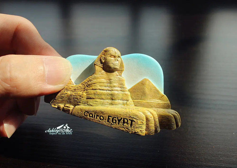 Magnete Frigorifero 3D Sfinge E Piramide Di Khufu, Artigianato In Resina Fatto A Mano, Souvenir Di Viaggio Egitto, Collezione Da Frigorifero