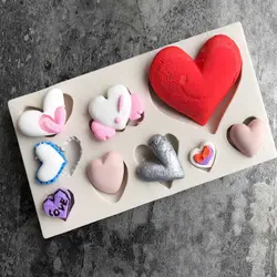 DIY MoldsSilicone формы украшения торта выпечки инструменты для 3D в форме сердца плесень шоколад выпечки Инструменты для тортов