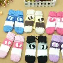 120 пар/лот женские модные вязаные варежки с отворотами с мячом