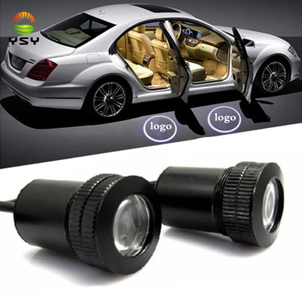 

YSY 2X Ghost Shadow Light Welcome Lamp Logo Laser Projector Car LED Door Warning Light Universal