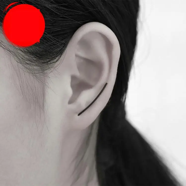 

Fashion Jewelry U-shaped Ear Line Earrings For Women Gold/silver/black Copper Line Ear Beauty Of Simple Metal Ear Stud Earring