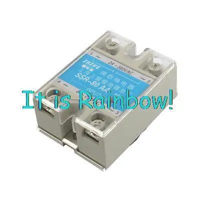 

Free Shipping Temperature Controller 80-250VAC / 24-380VAC SSR 80A AC-AC Solid State Relay
