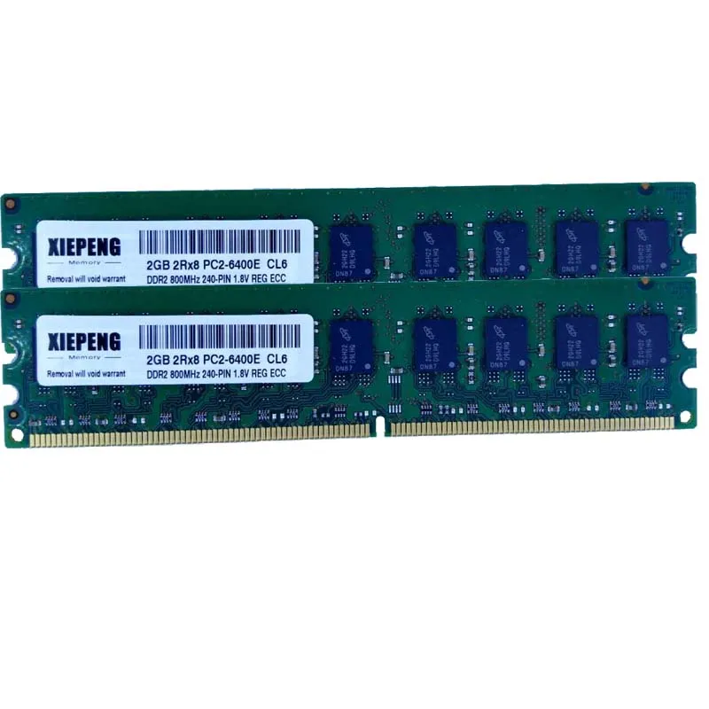 Серверная оперативная память 4 Гб DDR2 800 МГц 2 2Rx8 PC2-6400E Небуферизованная ECC для