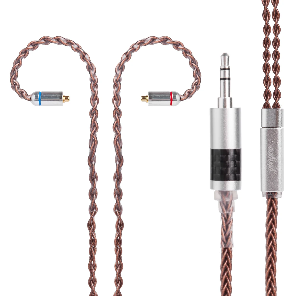 

Yinyoo 8 Core Tin Plated Copper Cable 2.5/3.5/4.4mm Balanced Cable With MMCX/2pin Connector For LZ A5 Sony Yinyoo KZ ZS10 ZSA