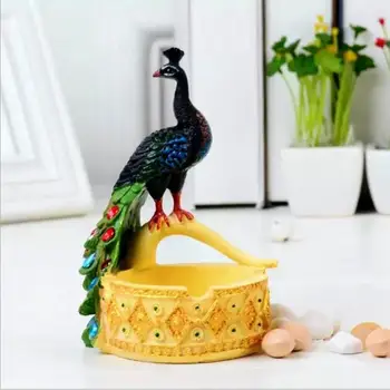 

New Resin Crafts Peacock Shape Ashtray Decoration Gift For Man Boyfriend Home Ornaments E131