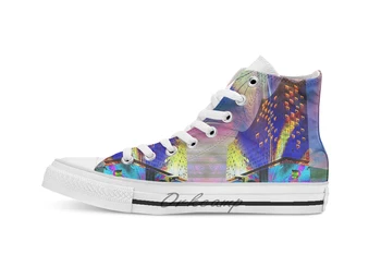 

Elbphilharmonie Hamburg II Novelty Design breathable casual High Top lace-up Canvas shoes sneakers