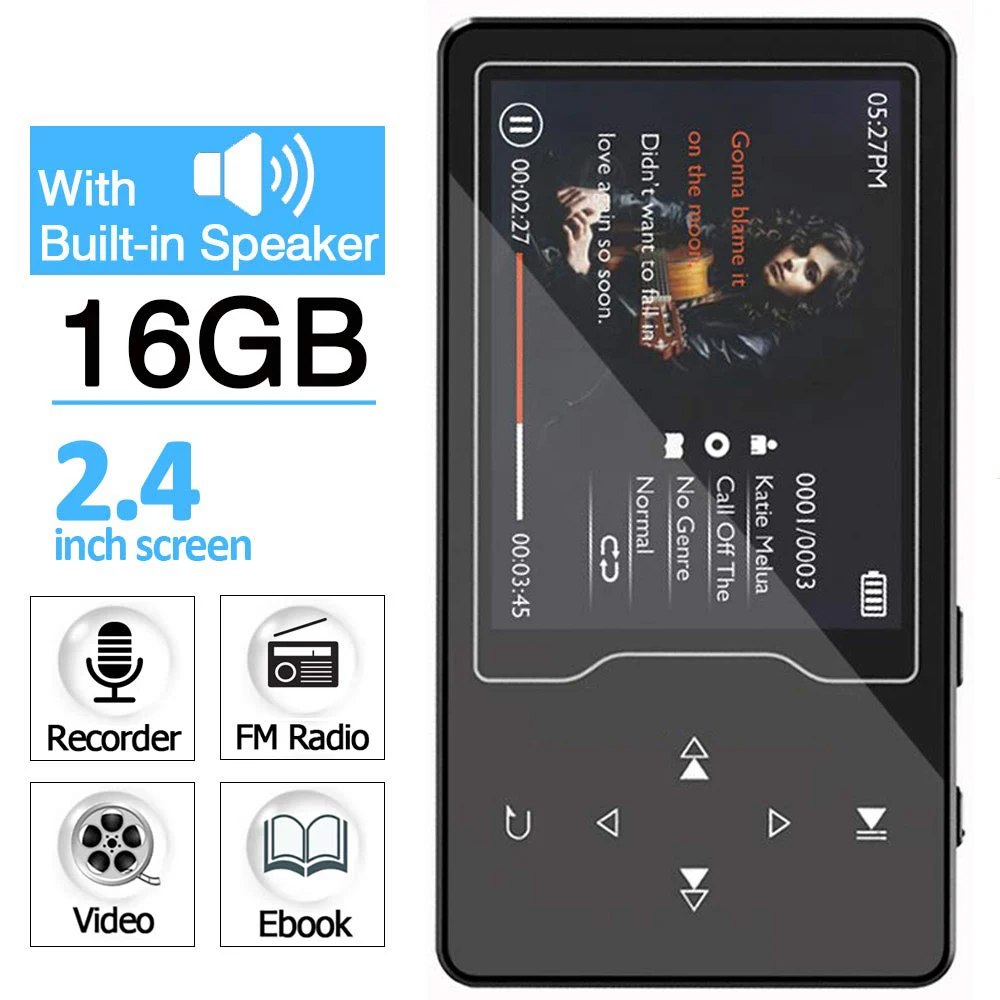 16 Гб Bluetooth 4 2 MP4 плеер встроенный динамик без потерь HiFi музыкальный сенсорная
