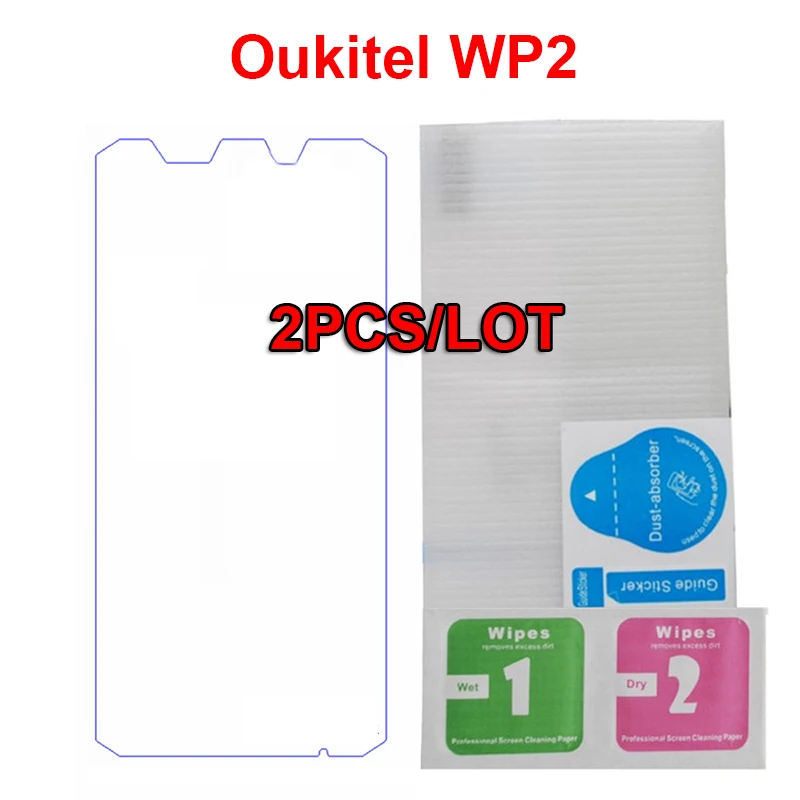 

2PCS Tempered Glass For Oukitel WP2 Screen Protector Glass Front LCD Film For Oukitel WP2 Case Toughened Phone Glass Cover Film