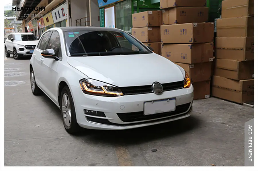 2 шт. светодиодный фары для VW golf 7 2013- светодиодный автомобильный фонарь ангельские глазки ксенон HID комплект Противотуманные фары светодиодный дневные ходовые огни