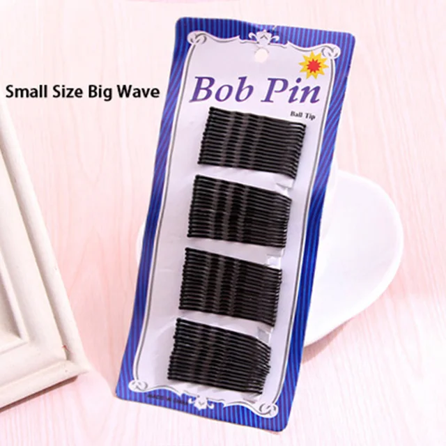 1Pack New High Quality Women Hair Clips Bobby Hair Pins Hairpins Black Wave Straight Barrettes Girls Hair Accessories Wholesale 4
