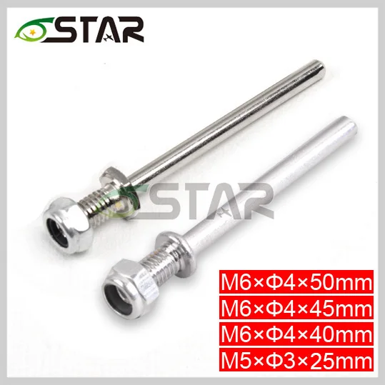 

Free Shipping 2pcs/set 3/4MM Stainless Steel Wheel Shaft Bolt M5xD3xL25mm M6XD4XL40mm M6XD4XL45mm M6XD4XL50mm RC Airplane Model