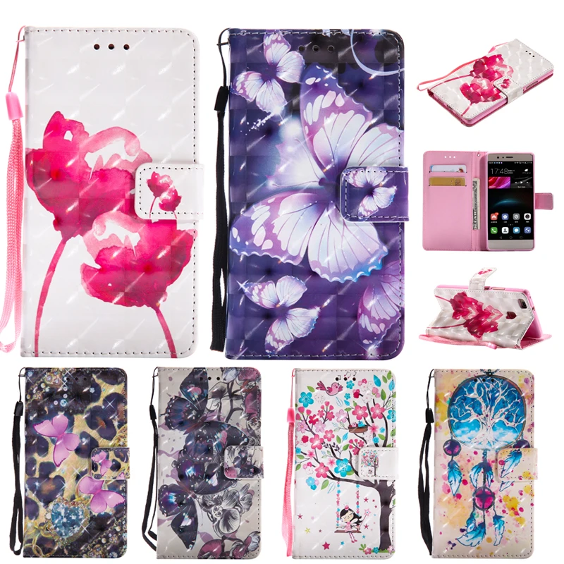 Case For Huawei Mate 10 Flip Cover huawei Mate 10 3D flower soft Stand card slot wallet case For Huawei Mate 10 case kimTHmall