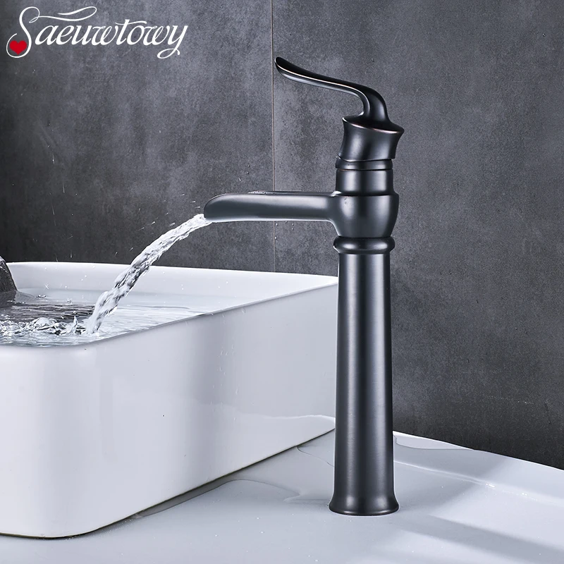 

Waterfall ORB Bathroom Basin Faucet Single Handle Faucets Hot and Cold Water Mixer Faucet