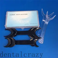 Новая стоматологическая клиника из нержавеющей стали фотографическое зеркало + 4 шт черный Т-образный + 2 шт Ортодонтические интраоральные
