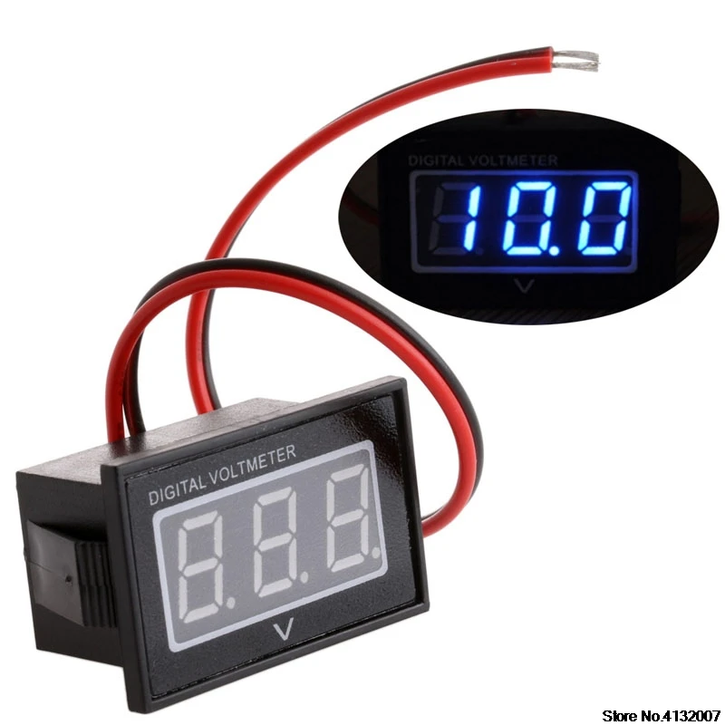 

DC 3.0-30V Waterproof Battery Meter Auto Car Gauge Digital Voltmeter LED Blue