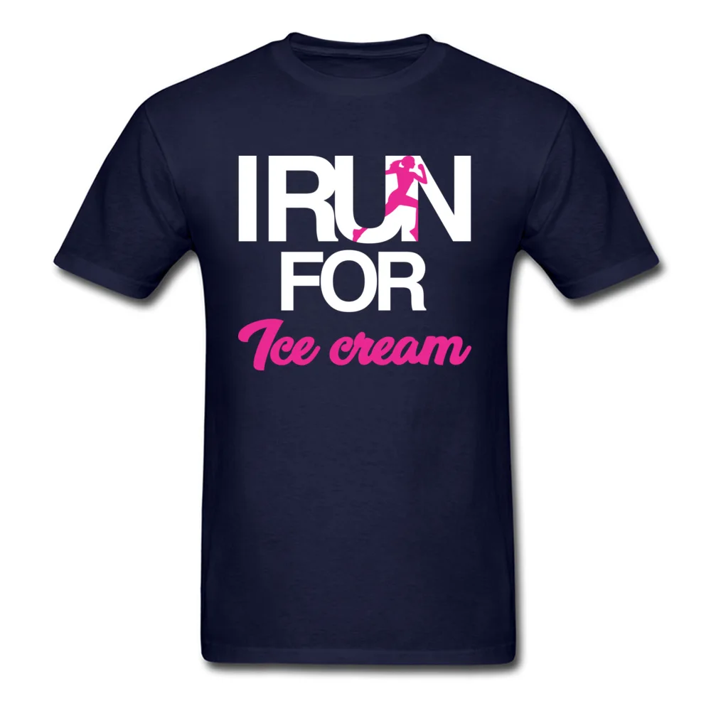 I Run for Ice Cream Shirt - Fitness Tee Running Shirt Gym_navy