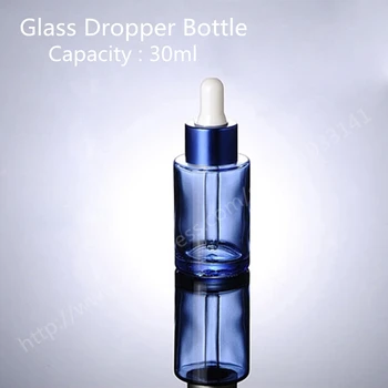 

Capacity 30ml Hot sale 1pcs new high quality glass dropper bottle, essence bottle with dropper, 30ml blue bottle