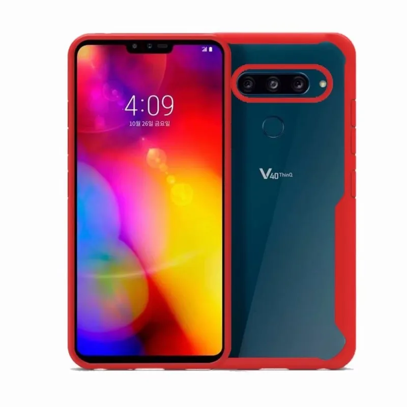 Shockproof Case For LG V40 ThinQ Cover Air Cushion Bumper Hard Plastic Thin Transparent Silicone TPU Cover For LG G7 ThinQ Case (12)