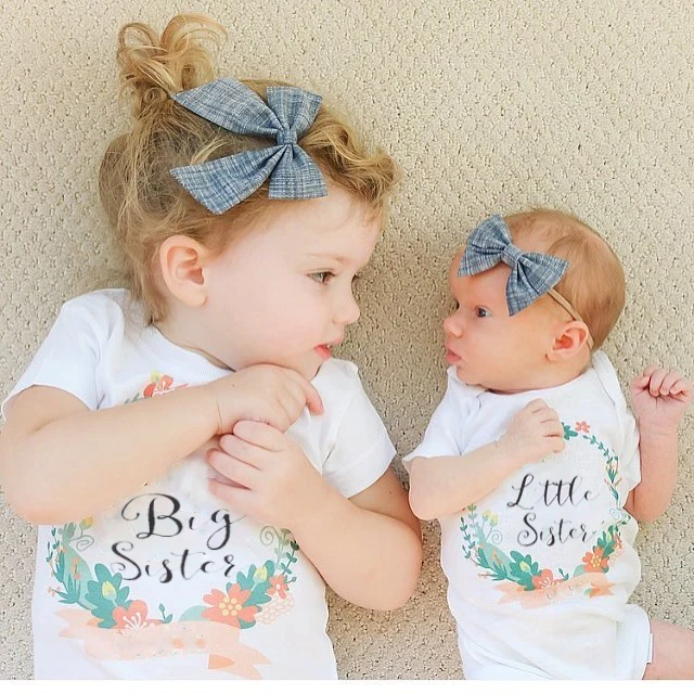 Одежда для сестер и маленькой сестры; боди и футболка для маленьких девочек