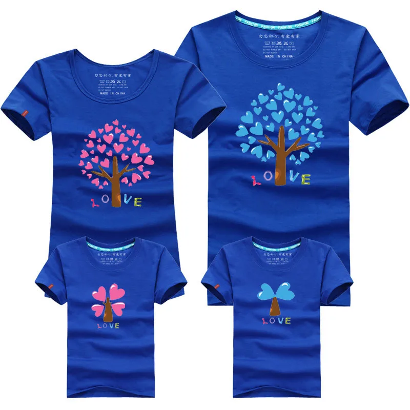 

Family Look T-shirt Family Matching Clothing Mother and Daughter Clothes Mother Son Outfits Cotton Letter Dad Son Clothes Love