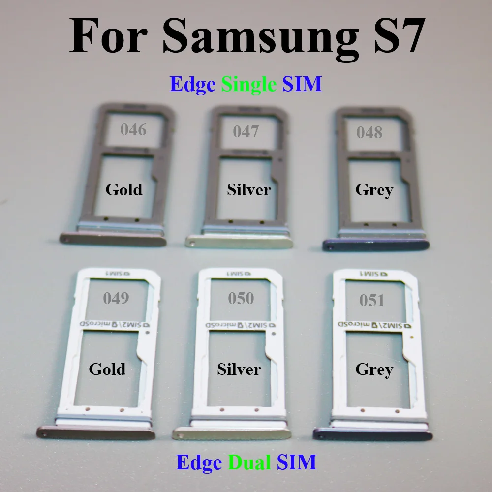 1 шт. черный/Золотой/Серебряный лоток для SIM карты держатель слота Samsung Galaxy S7 Edge