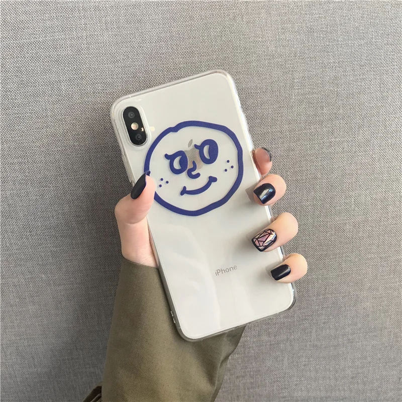 

2019 Steamed Bread Expression Case For iPhone 6 6S 7 8 6S Plus 7Plus 8Plus X XS MAX XR TPU Transparent Soft Cover For iPhone X 7