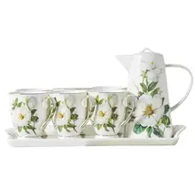 Креативные керамические чайные чашки набор шесть современных наборы для гостиной чайной посуды простой китайский восстановление пасторальный стиль