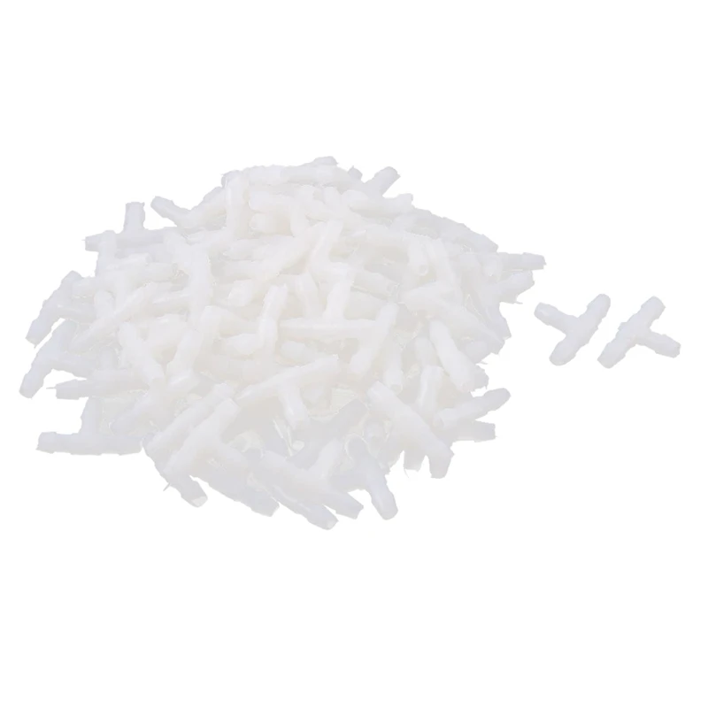 Harga 100 Pieces 5mm Dia. Tabung plastik T Piece Konektor Pipa Air Selang Tukang Kayu
