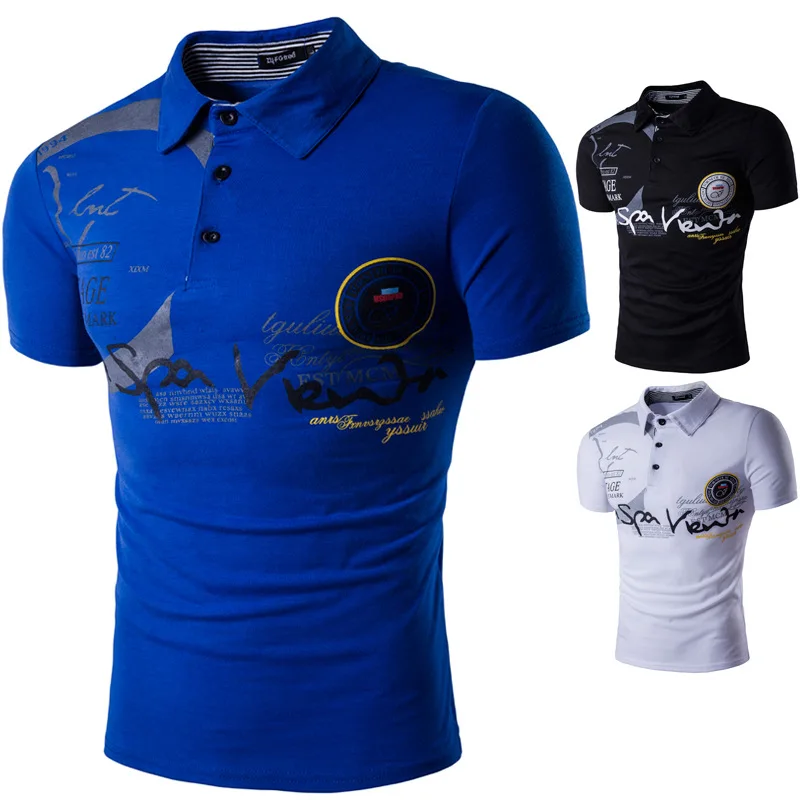 

Clothes Men T Shirt Short Sleeve Tops Male Tees Clothing Slim Solid Fashion Casual Wear Polo Shirt streetwear Turn-down Collar