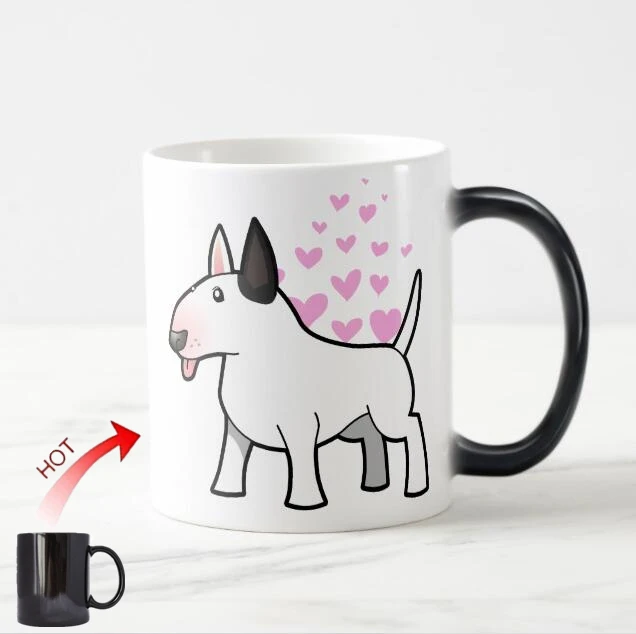 Кружка для чая Funny Bull Terrier Dog Love кружка новинка волшебная I My Bullie креативная