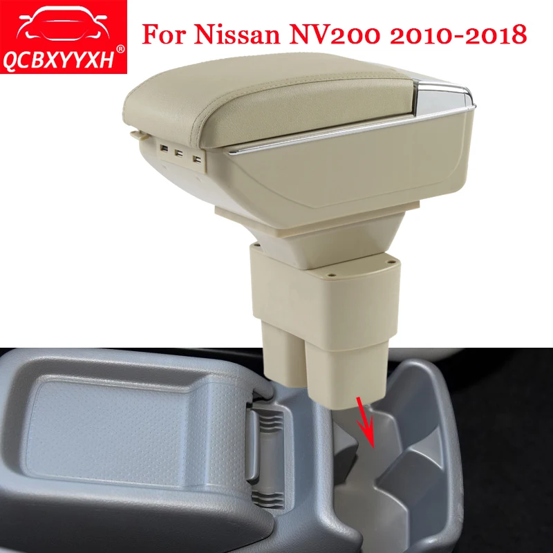

QCBXYYXH Car Styling ABS Car Armrest Box Center Console Storage Box Holder Case Auto Accessories Fit For Nissan NV200 2010-2018