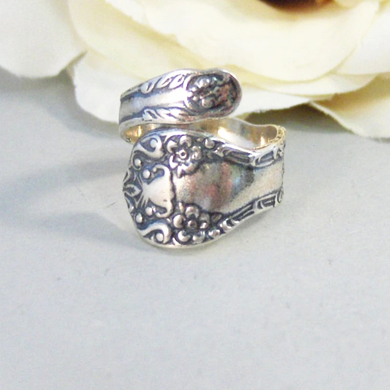 Drop Shipping Retail Sale New Hot Fashion Antiqued Spoon Ring Wrapped Adjustable Handmade Jewelry Adjustable Ring Thumb Ring Spoon Rings Adjustable Fashion Ringsadjustable Ring Aliexpress