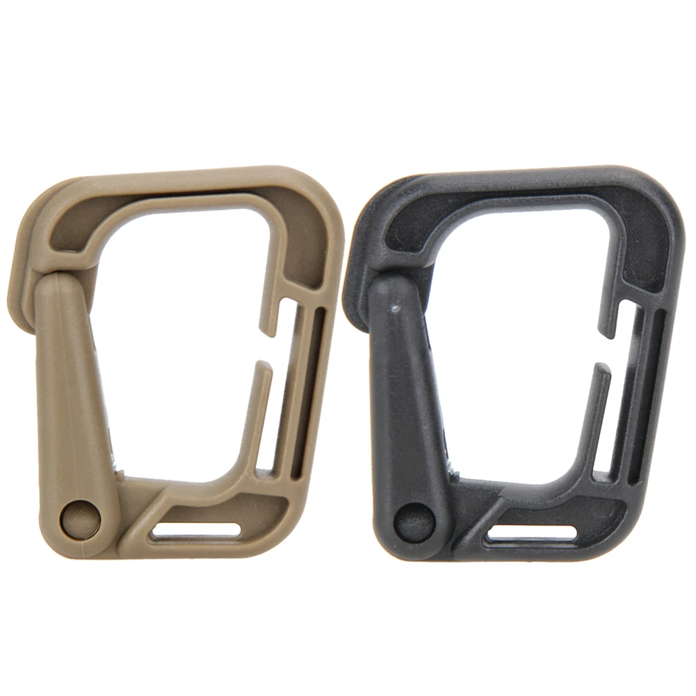 

5 pcs/lot D Shape Mini Plastic Flat Carabiner Ring EDC Tool Clip Quick Release Paracord Molle Hanging Buckle Hook Multipurpose