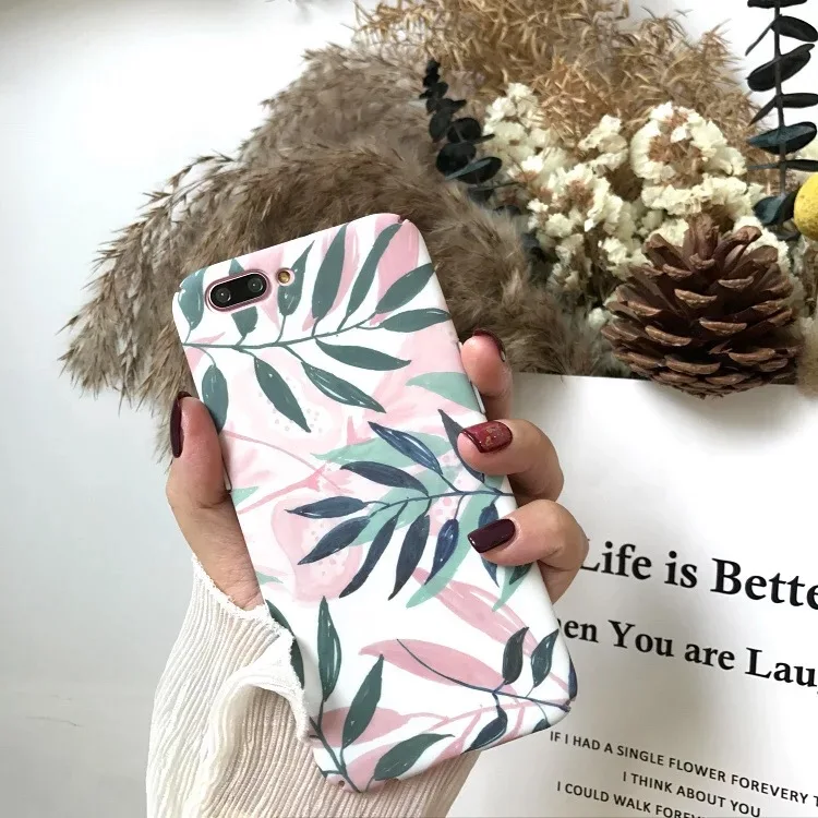 Phone Cases For Oppo A37 Artistic Freshness Leaf Case F5 Back Covers F1S Women Girls' Hard Full Cover |