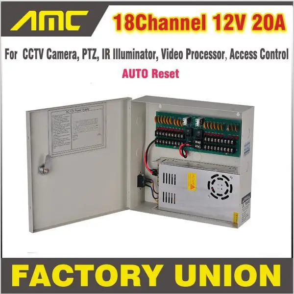 Блок питания для системы видеонаблюдения 18 каналов 12 В 20 А|controller control|controle ircontrol