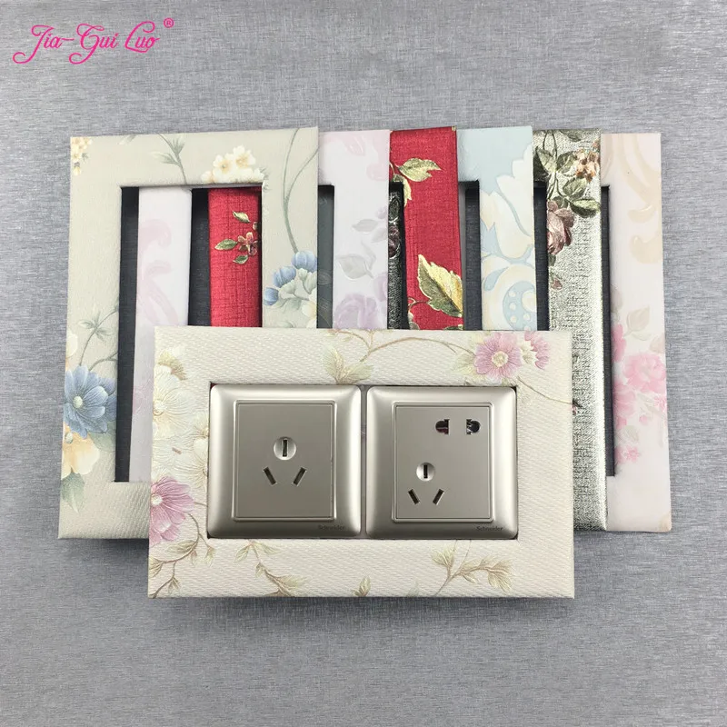 

JIA-GUI LUO Switch Panel Sticker Decorative Switch Cover Wallpaper Flower Simple Socket Room Decoration Sticker L017