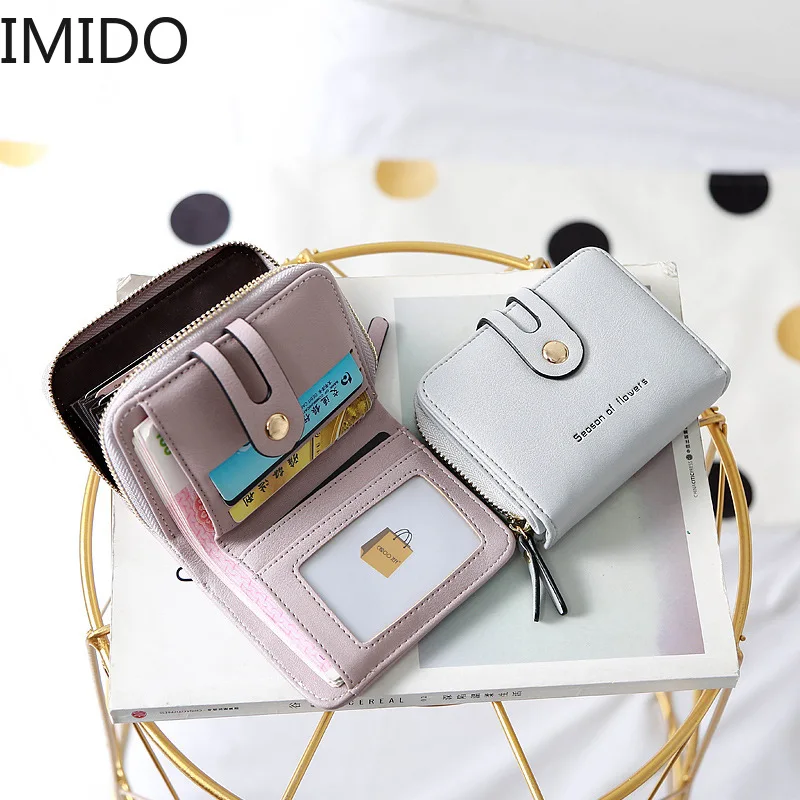 IMIDO 2019 новый брендовый дизайнерский женский кошелек короткая сумка для карт