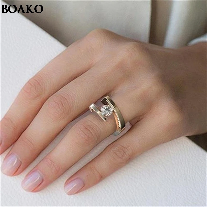 

100% High Quality Stainless Steel Ring Women's Large Round Zircon Engagement Ring Fine Jewelry Rings and Supply DropShipping A30