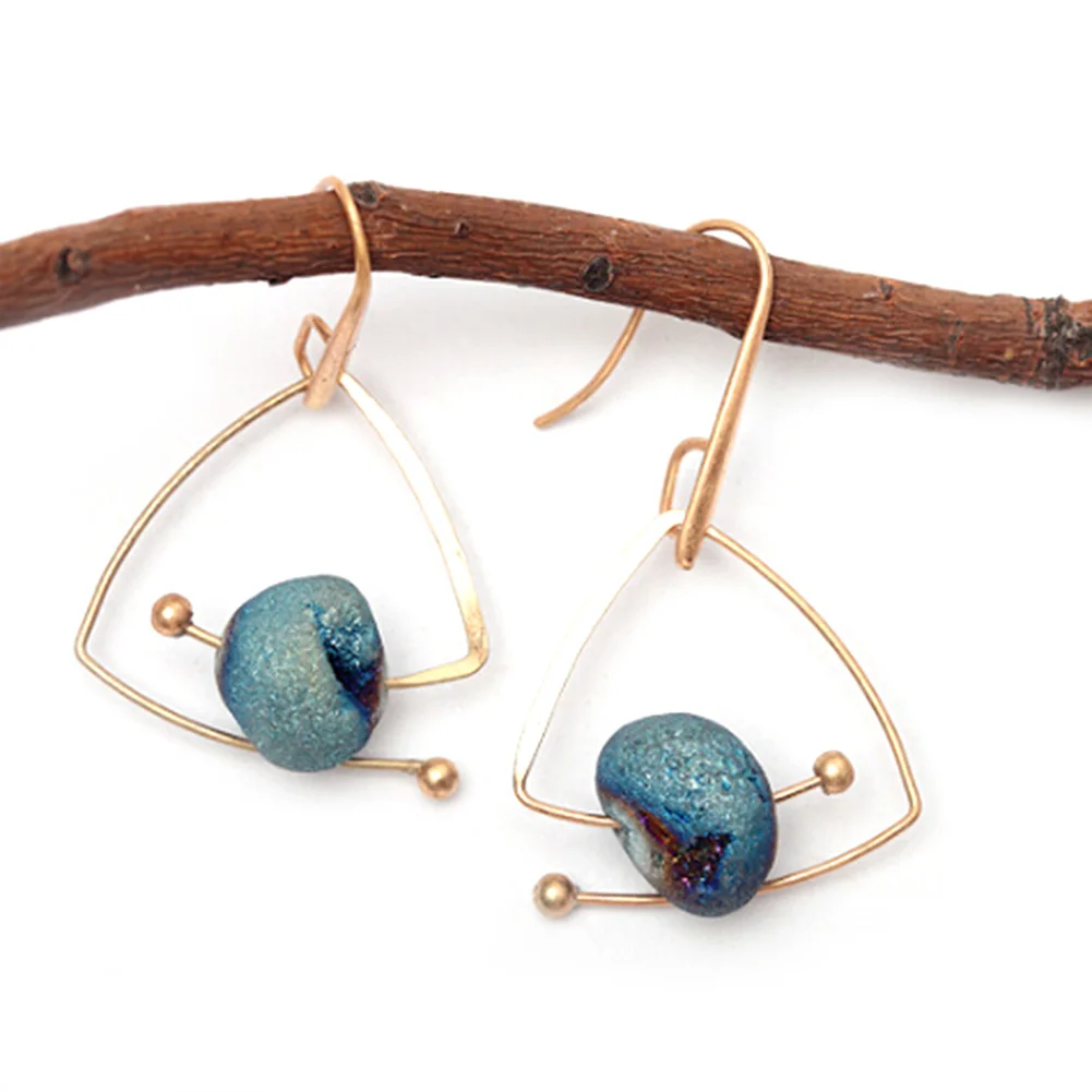 

Vintage Chic Original Novelty Simple Casual Cute Natural Stone Dangle Earrings