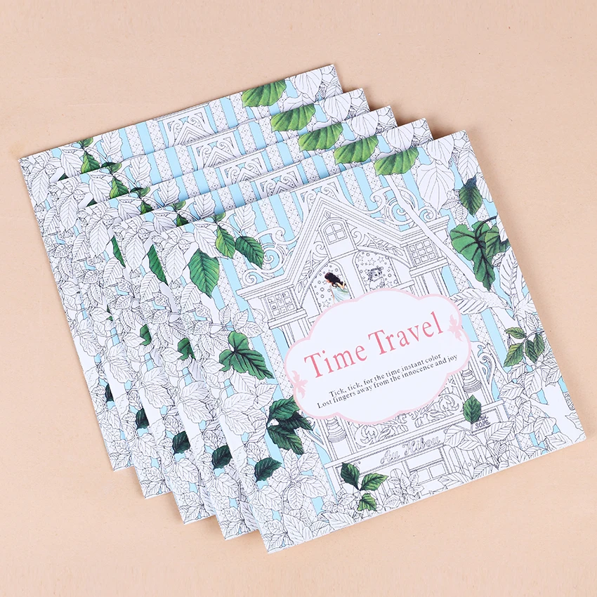 1 PC 24 Pages New Time Travel Adult English Version Graffiti Coloring Book Kids Painting Books for Children Office Stationery 1 PC 24 Pages New Time Travel Adult English Version Graffiti Coloring Book Kids Painting Books for Children Office Stationery