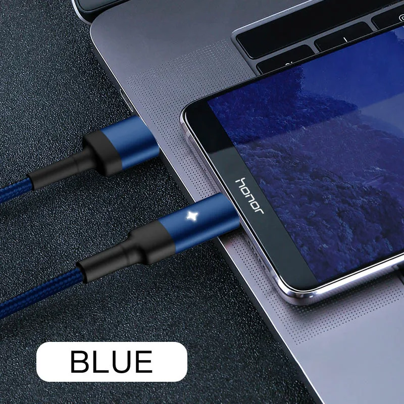 Yesido CA28 Smart power Off Micro USB кабель для samsung Xiaomi 2.4A кабель для быстрой зарядки автоматическое отключение USB шнур телефонный кабель для передачи данных - Цвет: Blue