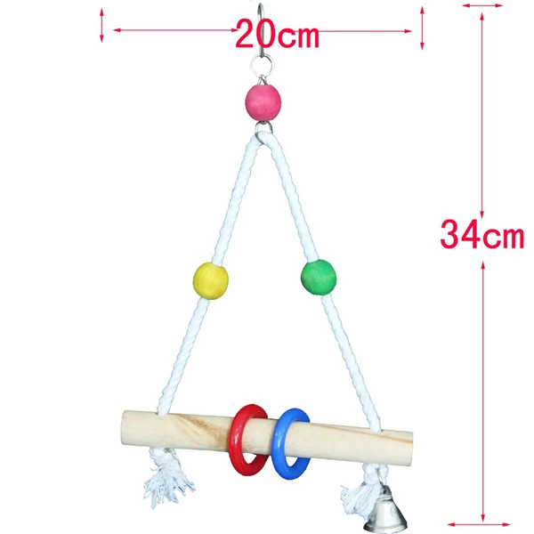 Хлопковая жердочка для птицы красочная игрушка для птиц для маленьких и средних попугаев или других птиц домашних животных Juguete обучение и действия