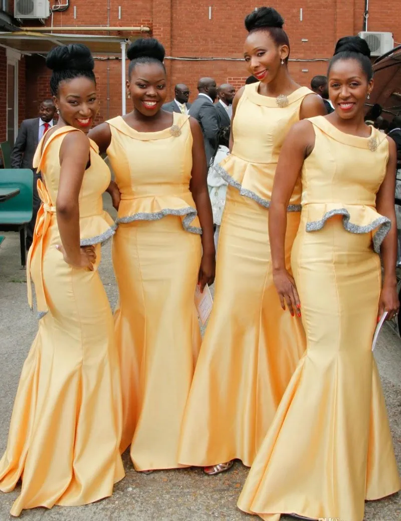 Yellow Gold Bridesmaid Dresses