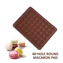 Силиконовая форма для печенья макарон, подкладка для печенья, 48 отверстий, форма для выпечки, торт, десерт, прочные силиконовые вечерние антипригарные формы для семьи
