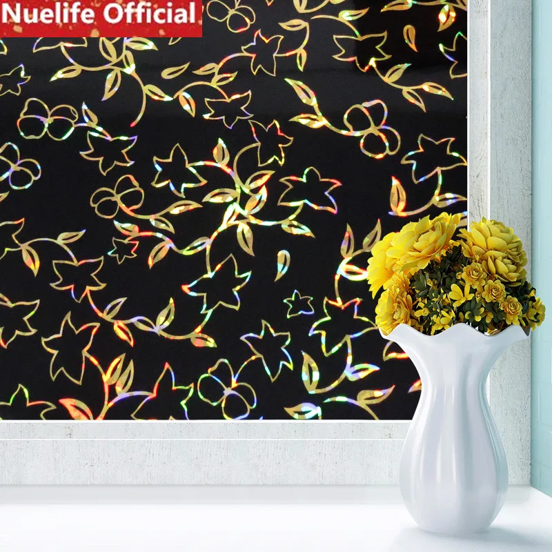 60x100 см черная Цветочная лоза матовая стеклянная пленка для ванной, кухни, гостиной, офиса, спальни, офиса, балконной двери, оконной пленки