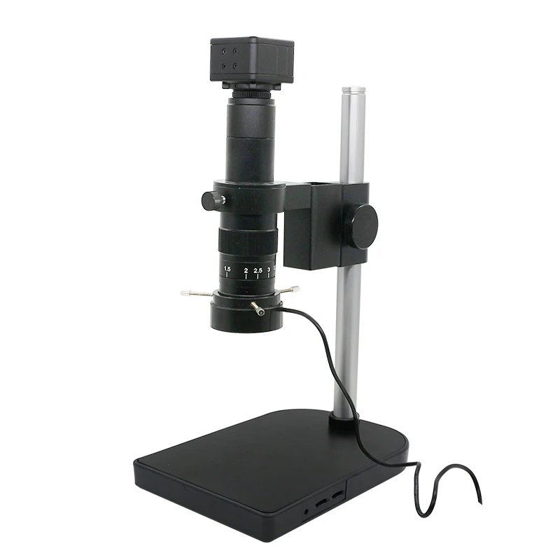 180X оптический зум с подсветкой видео микроскоп промышленный микроскоп 5.0MP USB камера с фокусом и 40 светодиодный светильник-кольцо источник