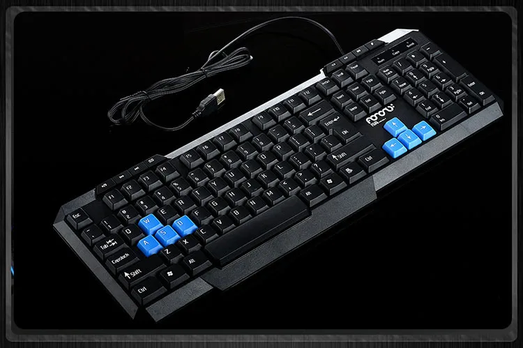 USB 2.0 Multimedia Keyboard for PC Wired Keyboard Black