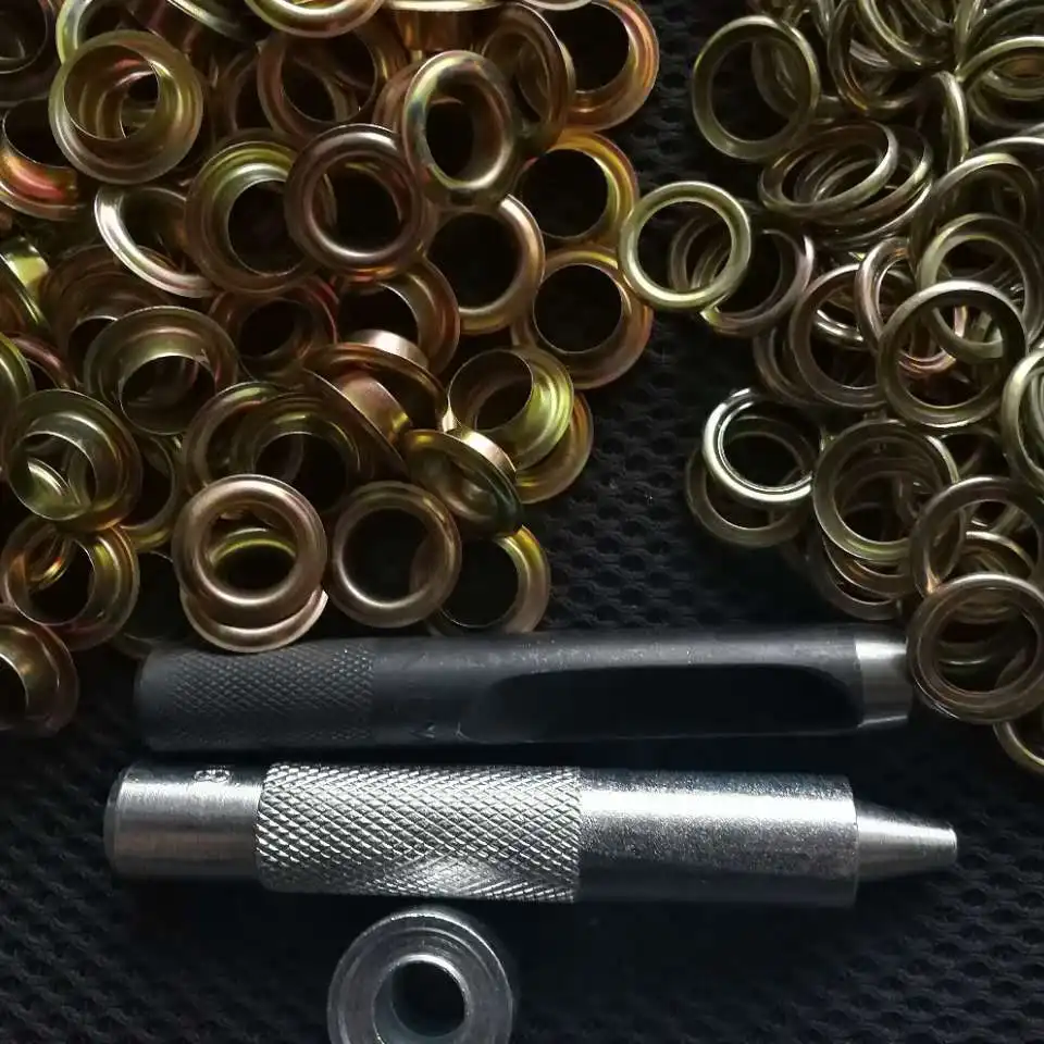 100pcs Lot Metal Silver Golden Banner Grommet Eyelets Diy